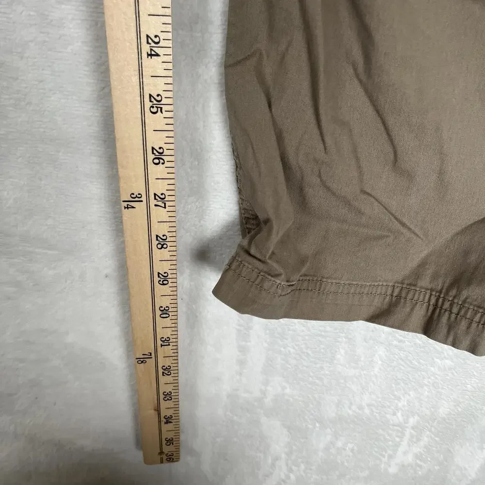 BC Clothing Cargo Pants Mens Large X 30 Beige Convertible Belted Hiking Outdoor